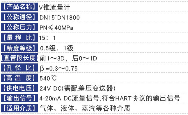 測天然氣流量計技術(shù)參數(shù)對照表