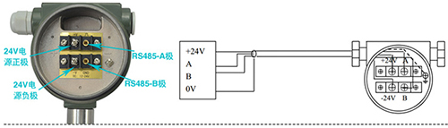 空氣流量計(jì)RS485通訊信號(hào)輸出接線圖